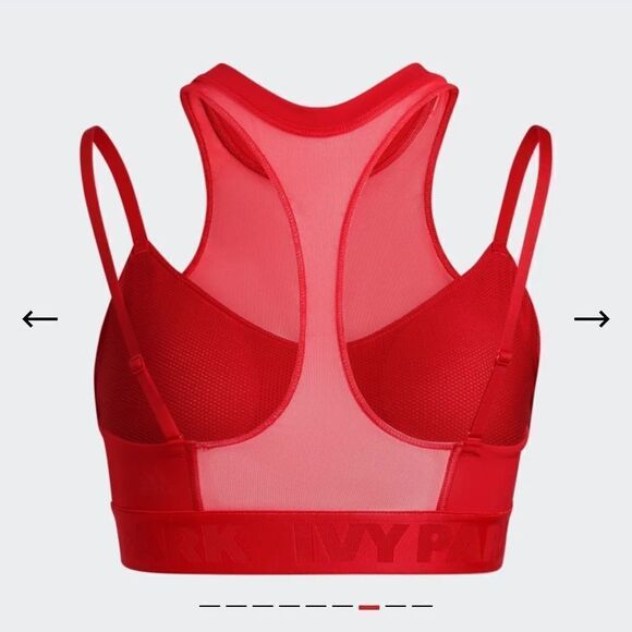 BRAND NEW IVY PARK RED HIGH-NECK SHEER BRA SIZE  XS - Picture 2 of 9